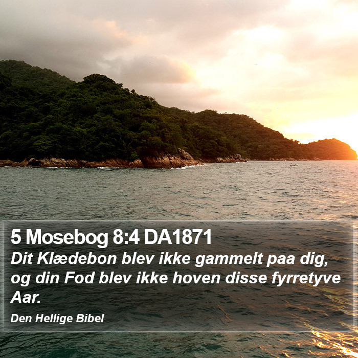 5 Mosebog 8:4 DA1871 Bible Study