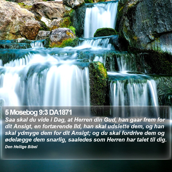 5 Mosebog 9:3 DA1871 Bible Study