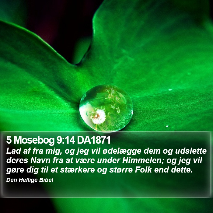 5 Mosebog 9:14 DA1871 Bible Study