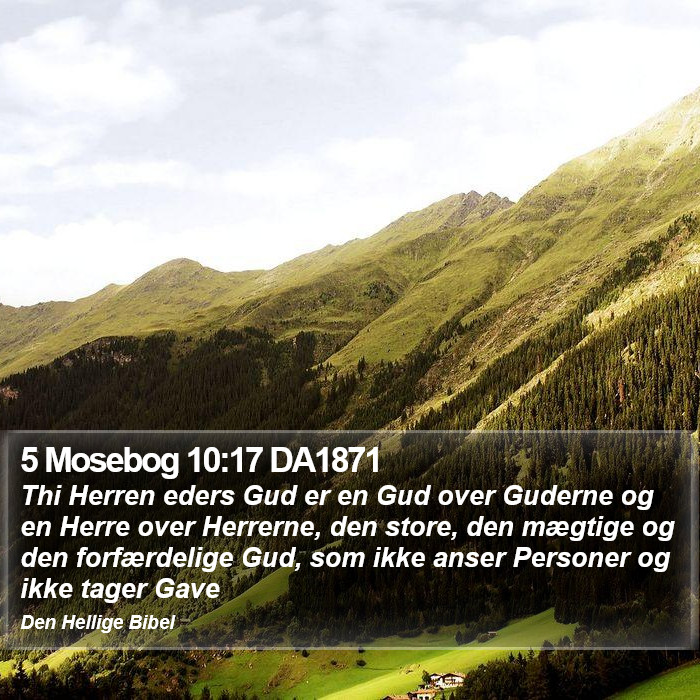 5 Mosebog 10:17 DA1871 Bible Study
