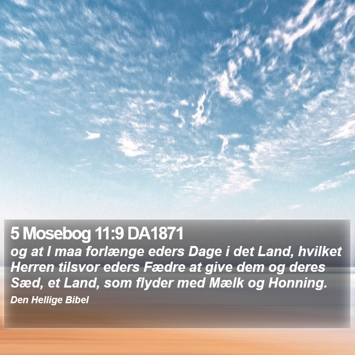 5 Mosebog 11:9 DA1871 Bible Study