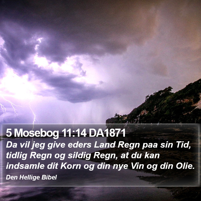 5 Mosebog 11:14 DA1871 Bible Study