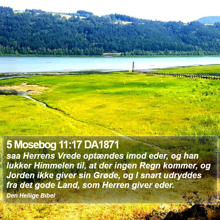 5 Mosebog 11:17 DA1871 Bible Study