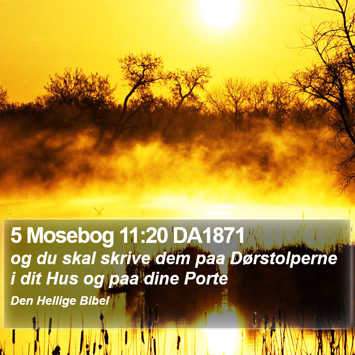5 Mosebog 11:20 DA1871 Bible Study
