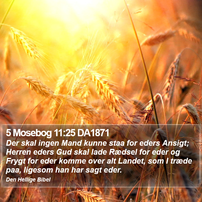 5 Mosebog 11:25 DA1871 Bible Study