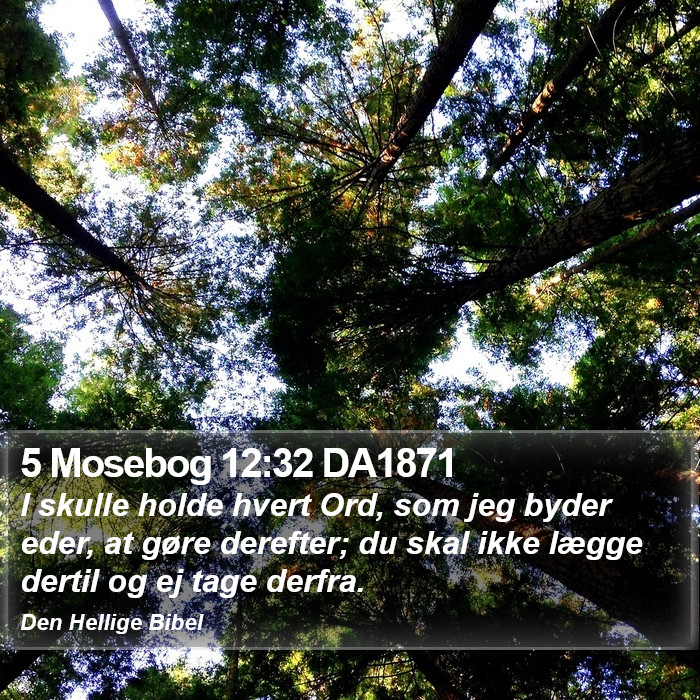 5 Mosebog 12:32 DA1871 Bible Study