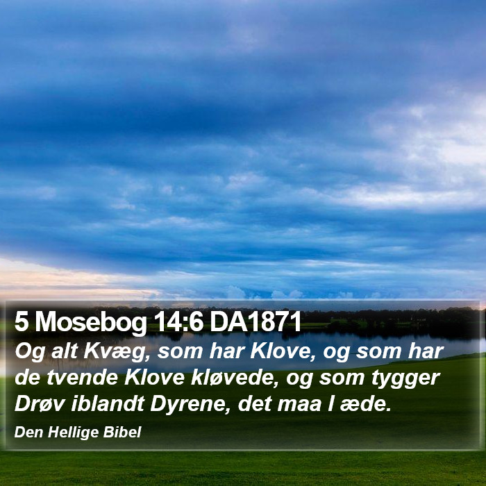 5 Mosebog 14:6 DA1871 Bible Study