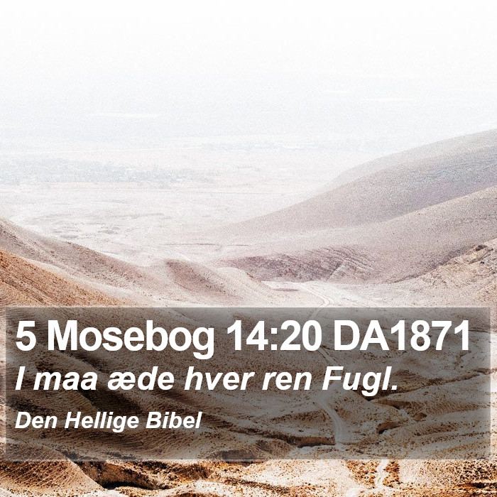 5 Mosebog 14:20 DA1871 Bible Study