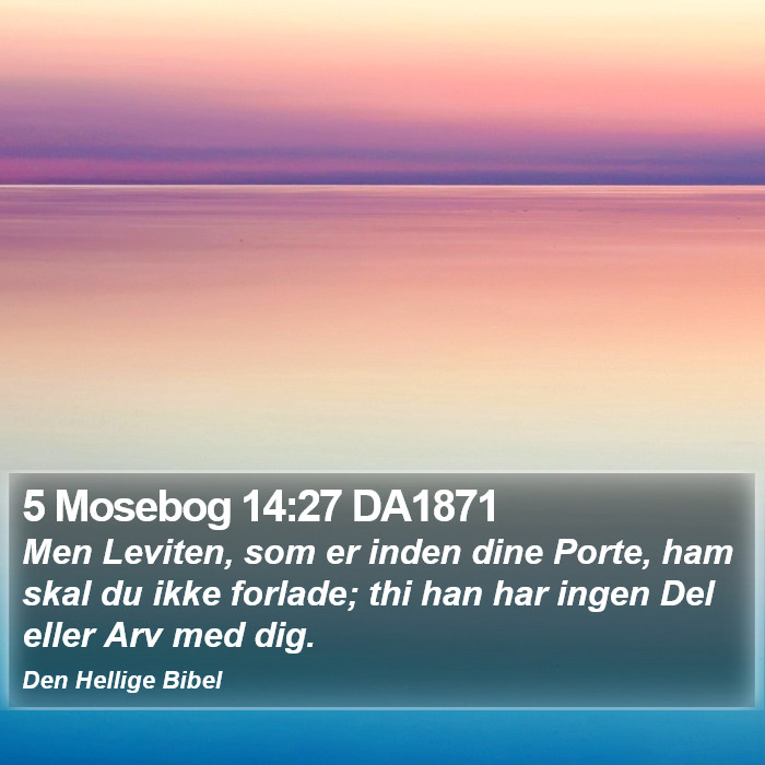 5 Mosebog 14:27 DA1871 Bible Study