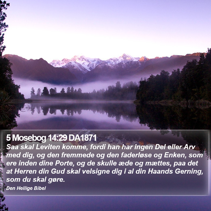 5 Mosebog 14:29 DA1871 Bible Study