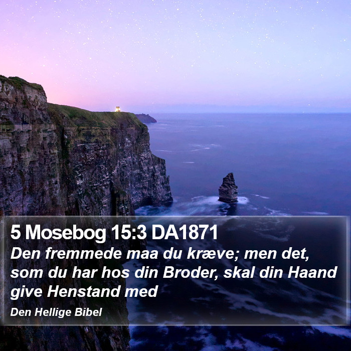 5 Mosebog 15:3 DA1871 Bible Study