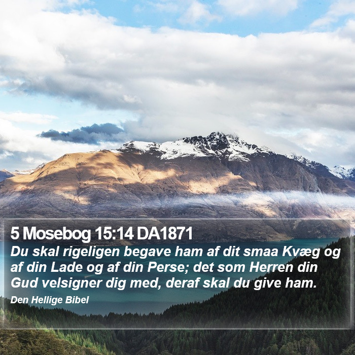 5 Mosebog 15:14 DA1871 Bible Study