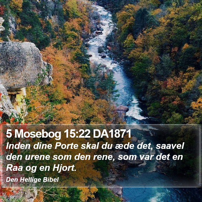 5 Mosebog 15:22 DA1871 Bible Study