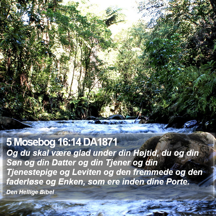 5 Mosebog 16:14 DA1871 Bible Study