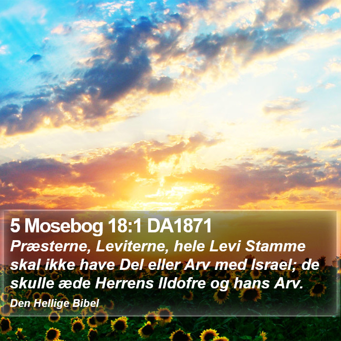 5 Mosebog 18:1 DA1871 Bible Study