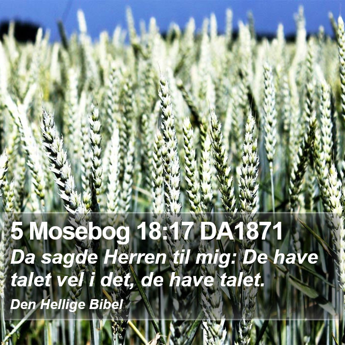 5 Mosebog 18:17 DA1871 Bible Study