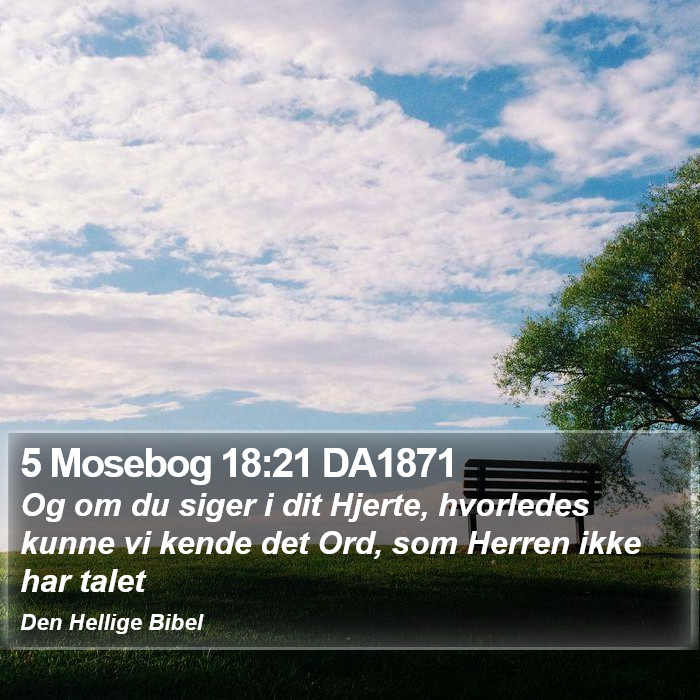 5 Mosebog 18:21 DA1871 Bible Study