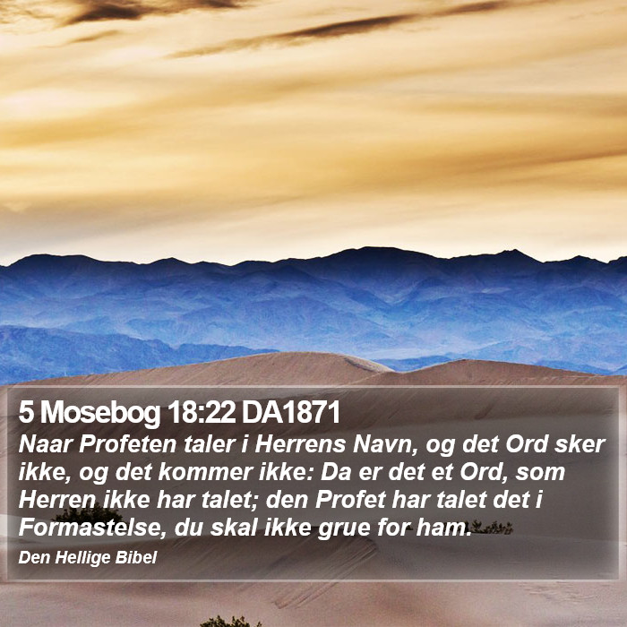 5 Mosebog 18:22 DA1871 Bible Study