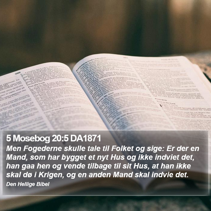 5 Mosebog 20:5 DA1871 Bible Study