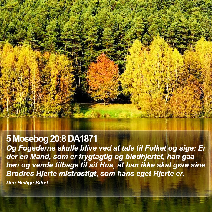 5 Mosebog 20:8 DA1871 Bible Study