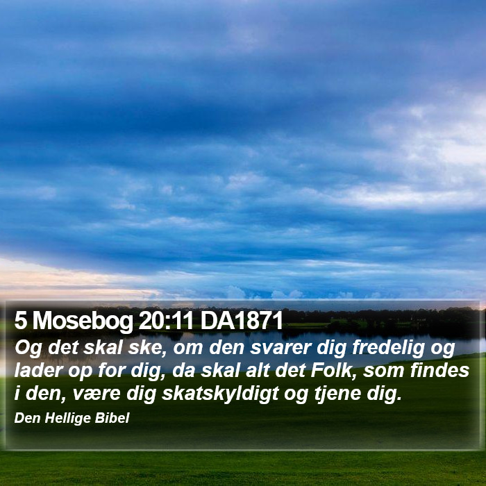 5 Mosebog 20:11 DA1871 Bible Study