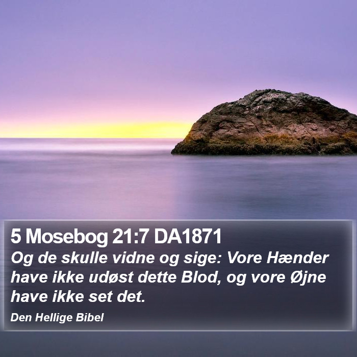 5 Mosebog 21:7 DA1871 Bible Study