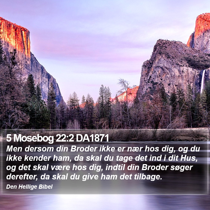 5 Mosebog 22:2 DA1871 Bible Study