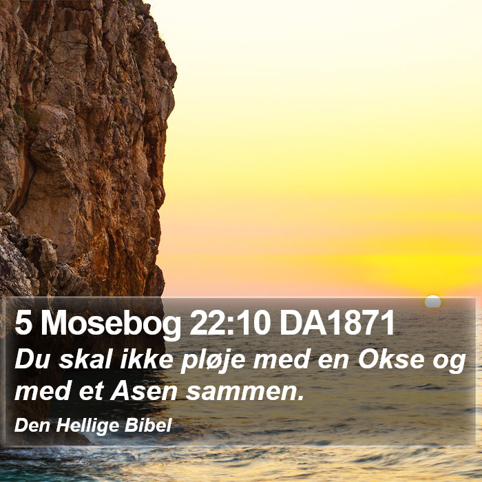 5 Mosebog 22:10 DA1871 Bible Study