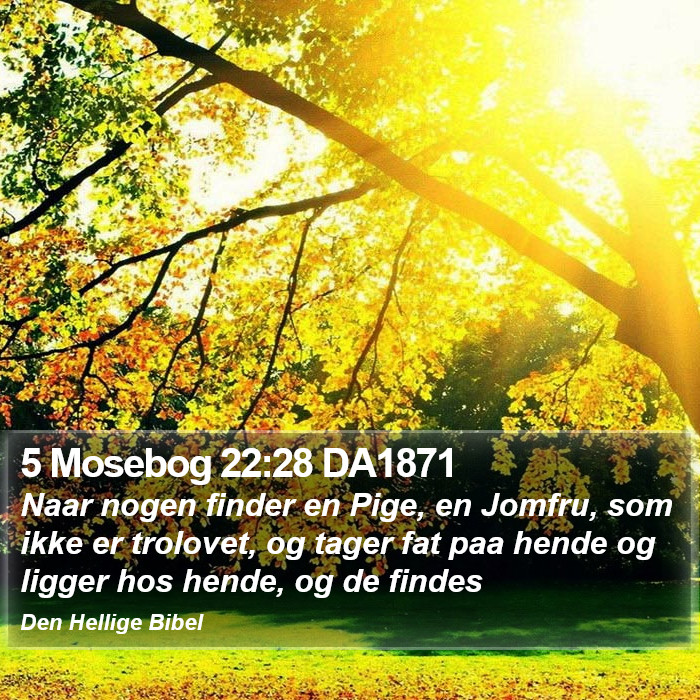 5 Mosebog 22:28 DA1871 Bible Study