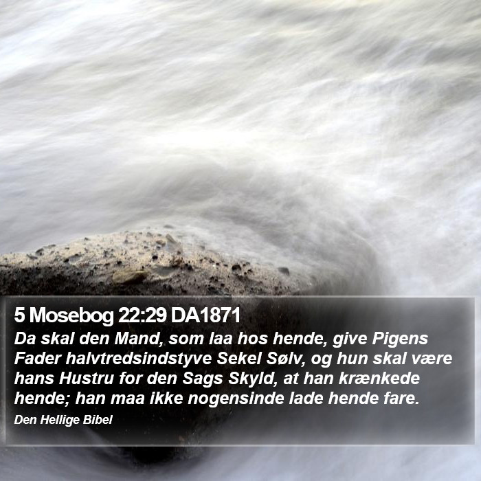 5 Mosebog 22:29 DA1871 Bible Study