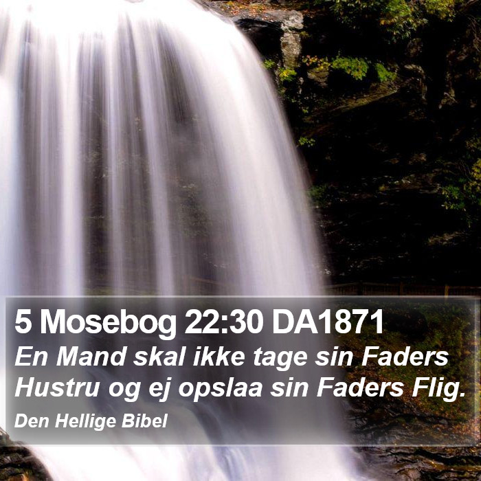 5 Mosebog 22:30 DA1871 Bible Study