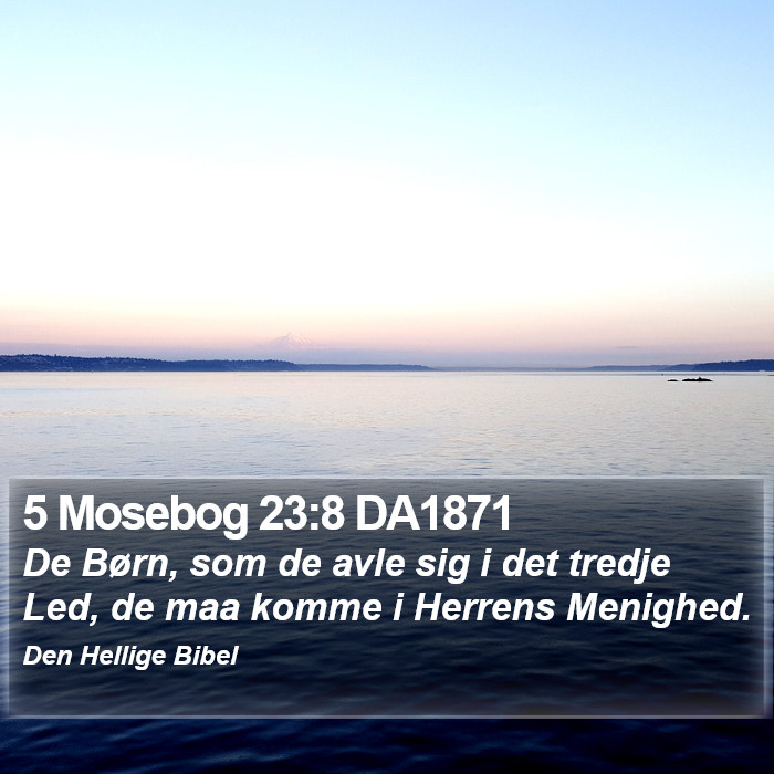 5 Mosebog 23:8 DA1871 Bible Study