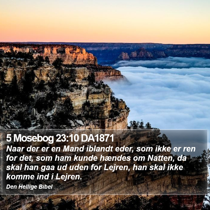 5 Mosebog 23:10 DA1871 Bible Study