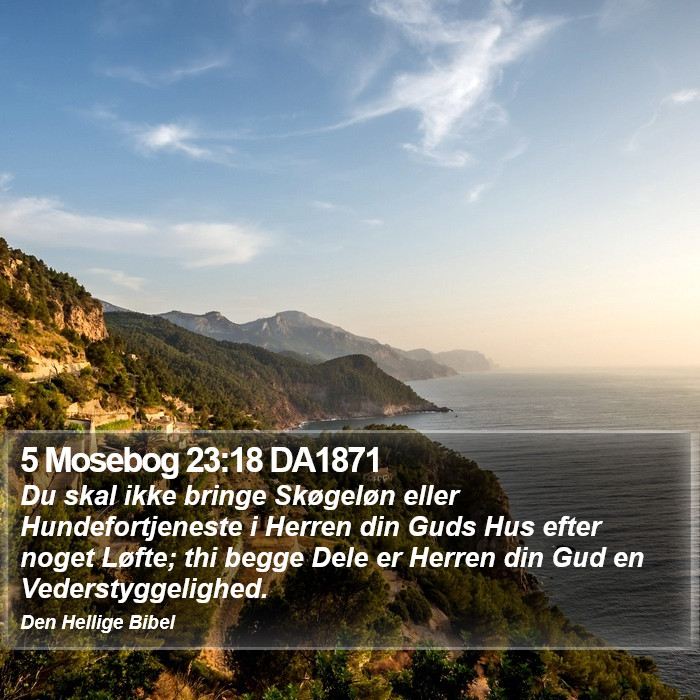 5 Mosebog 23:18 DA1871 Bible Study