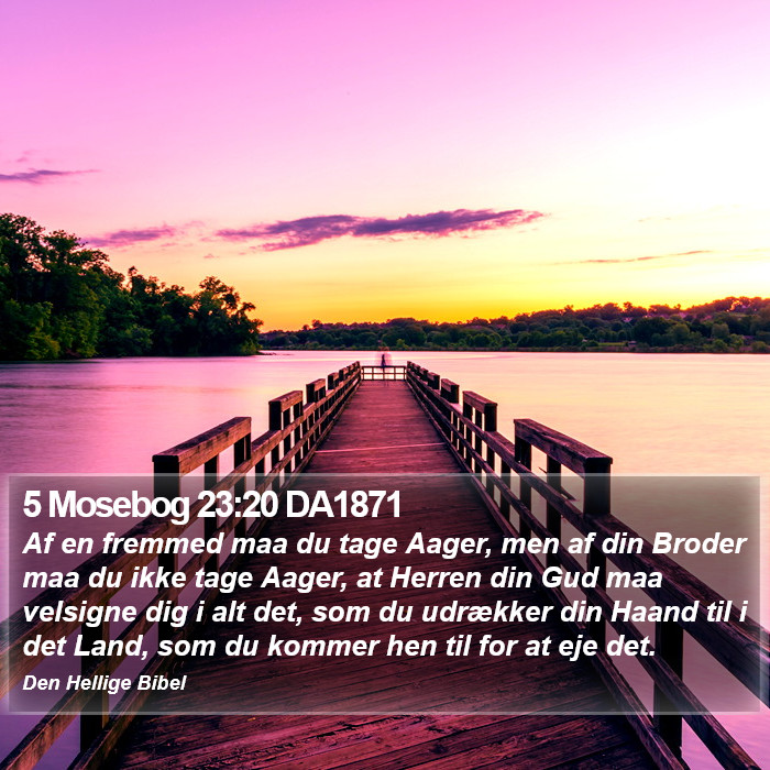 5 Mosebog 23:20 DA1871 Bible Study