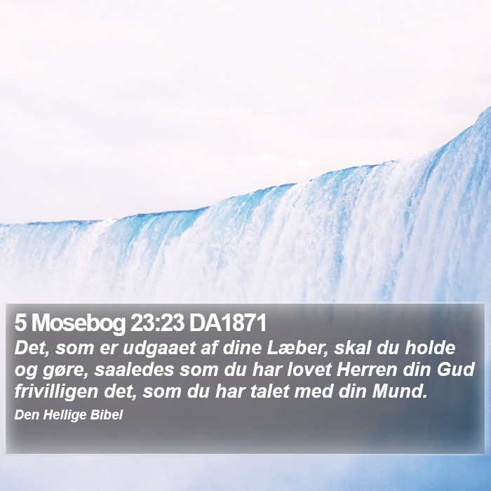 5 Mosebog 23:23 DA1871 Bible Study