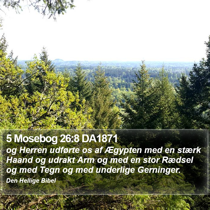 5 Mosebog 26:8 DA1871 Bible Study