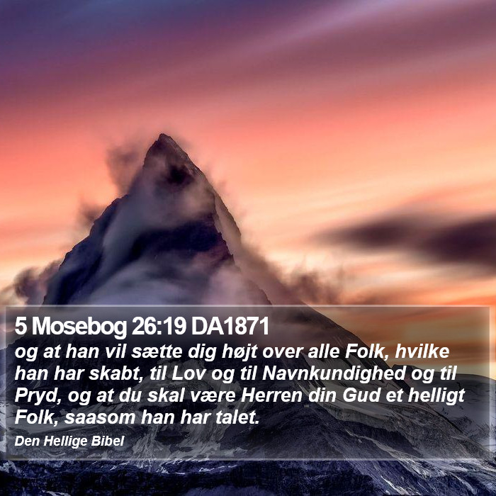 5 Mosebog 26:19 DA1871 Bible Study