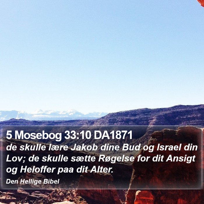 5 Mosebog 33:10 DA1871 Bible Study
