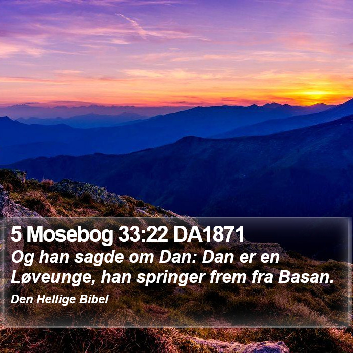 5 Mosebog 33:22 DA1871 Bible Study