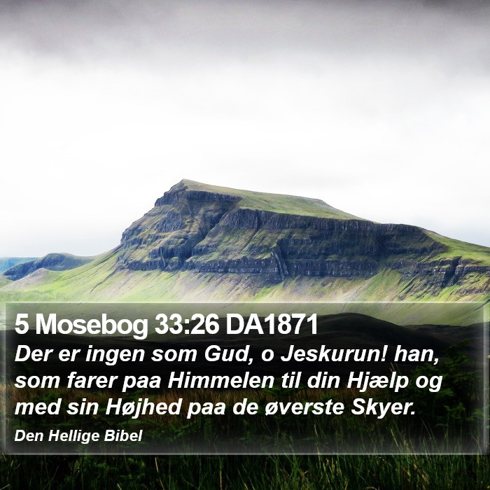 5 Mosebog 33:26 DA1871 Bible Study