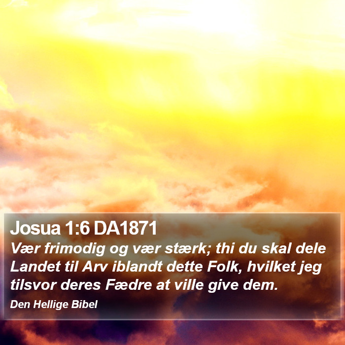 Josua 1:6 DA1871 Bible Study