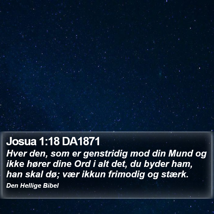 Josua 1:18 DA1871 Bible Study