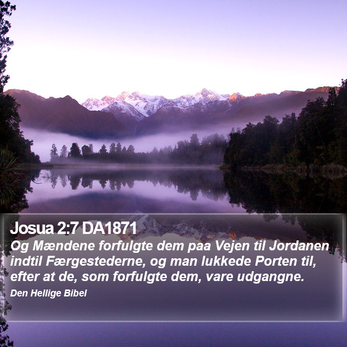 Josua 2:7 DA1871 Bible Study