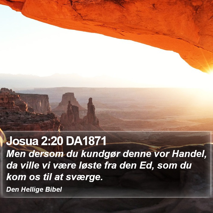 Josua 2:20 DA1871 Bible Study