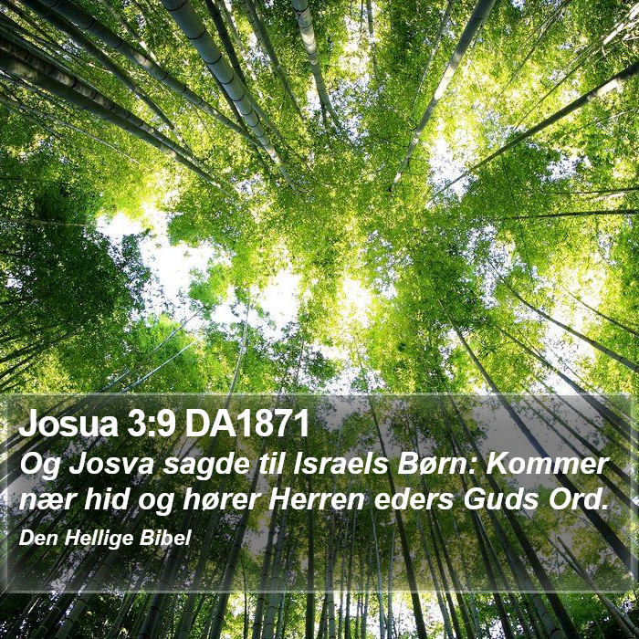 Josua 3:9 DA1871 Bible Study