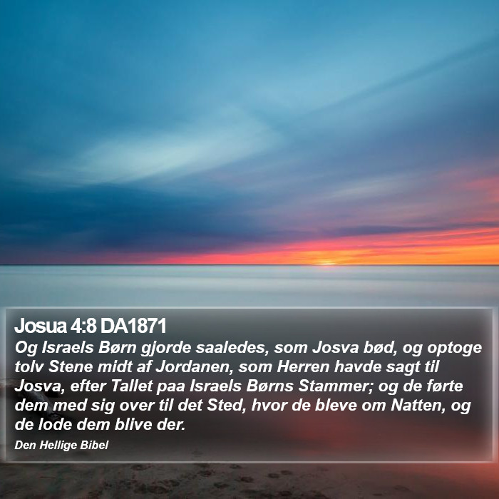 Josua 4:8 DA1871 Bible Study