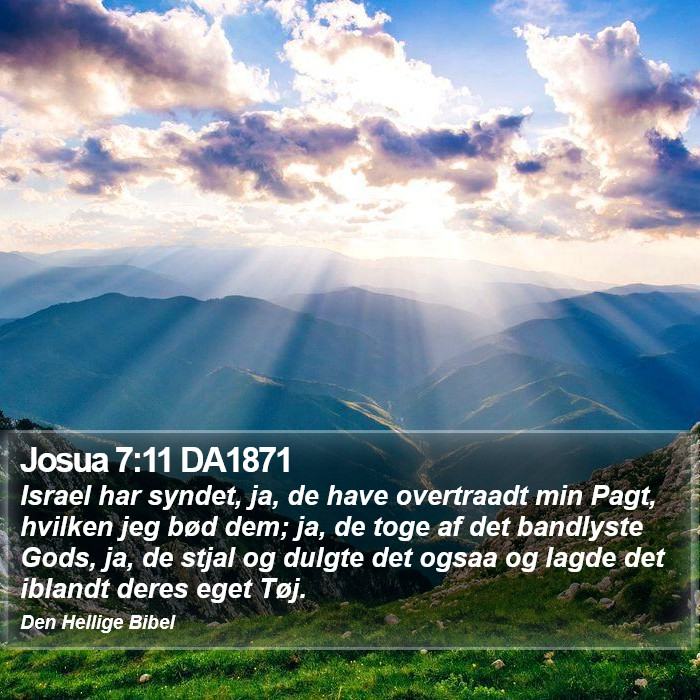 Josua 7:11 DA1871 Bible Study