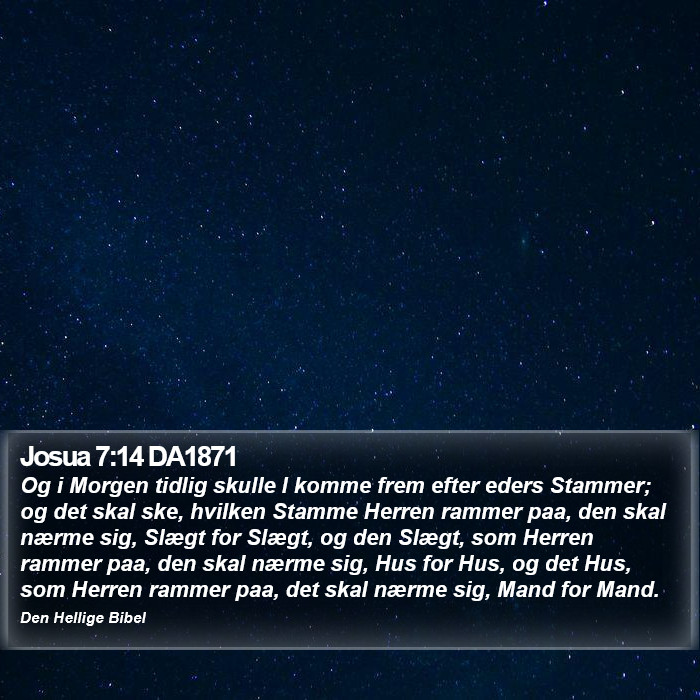 Josua 7:14 DA1871 Bible Study