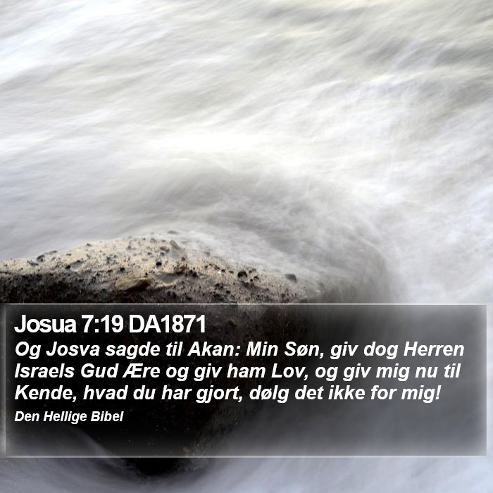 Josua 7:19 DA1871 Bible Study